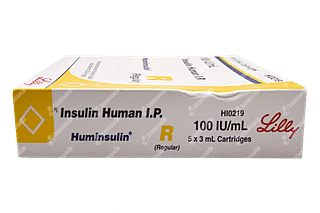 Huminsulin R 100iu Cartridges 3ml Pack Of 5 Injections