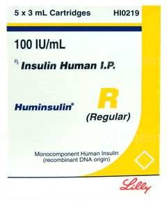 Huminsulin R 100Iu Cartridges 3Ml Pack Of 5 Injections Huminsulin R 100Iu Cartridges 3Ml Pack Of 5 Injections