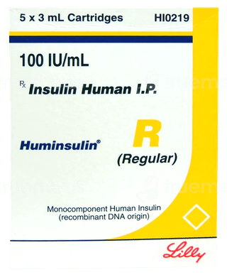 Huminsulin R 100Iu Cartridges 3Ml Pack Of 5 Injections