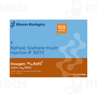 Insugen 30/70 100iu Refil 3ml Pack Of 5 Injections