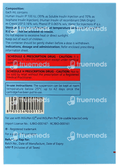 Insugen 30/70 100iu Refil 3ml Pack Of 5 Injections Insugen 30/70 100iu Refil 3ml Pack Of 5 Injections