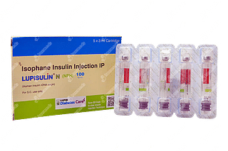Lupisulin N 100iu Cartridges 3ml Pack Of 5 Injections