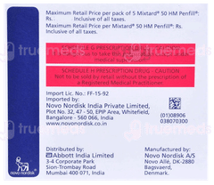 Mixtard 50 Hm Penfill 3Ml Pack Of 5 Injections