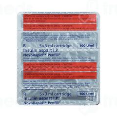 Novorapid 100iu Penfill 3ml Pack Of 5 Injections