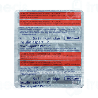 Novorapid 100iu Penfill 3ml Pack Of 5 Injections