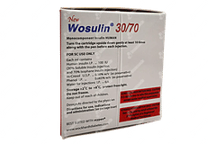 Wosulin New 30/70 100iu Cartridges 3ml Pack Of 3 Injections