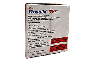 Wosulin New 30/70 100iu Cartridges 3ml Pack Of 3 Injections