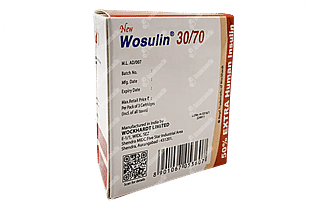 New Wosulin 30/70 100 IU Cartridge 3 ML Pack Of 3