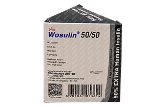 Wosulin New 50/50 100iu Cartridges 3ml Pack Of 3 Injections