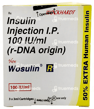 Wosulin R 100 IU Cartridge 3 ML X 3