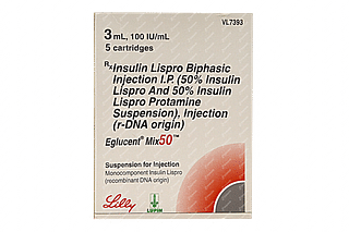 Eglucent Mix 50 100iu Cartridges 3ml Pack Of 5 Injections