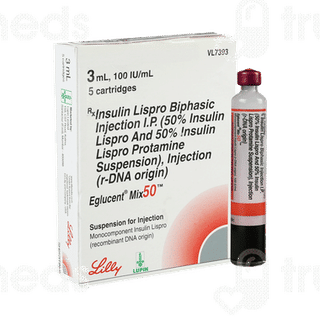 Eglucent Mix 50 100iu Cartridges 3ml Pack Of 5 Injections