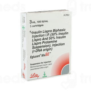 Eglucent Mix 50 100iu Cartridges 3ml Pack Of 5 Injections