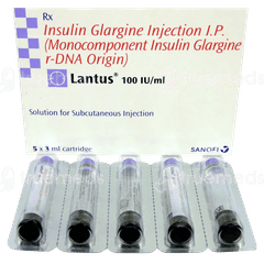 Lantus 100Iu Cartridges 3Ml Pack Of 5 Injections Lantus 100Iu Cartridges 3Ml Pack Of 5 Injections