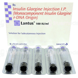 Lantus 100Iu Cartridges 3Ml Pack Of 5 Injections