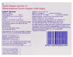 Lantus 100Iu Cartridges 3Ml Pack Of 5 Injections Lantus 100Iu Cartridges 3Ml Pack Of 5 Injections