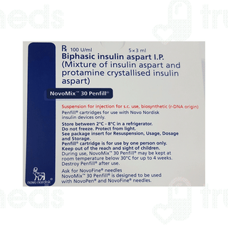 Novomix 30 Penfill 100iu Cartridges 3ml Pack Of 5 Injections