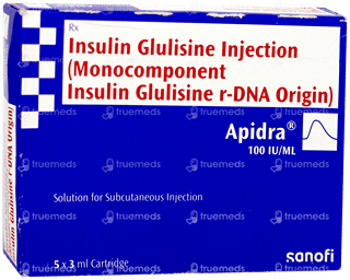 Apidra 100Iu Cartridges 3Ml Pack Of 5 Injections