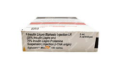 Eglucent Mix 25 100iu Cartridges 3ml Pack Of 5 Injections
