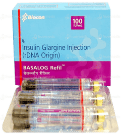 Basalog Refil 100Iu Cartridge 3Ml Pack Of 5 Injections