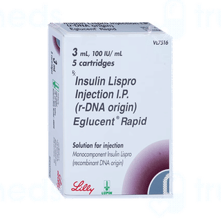 Eglucent Rapid 100Iu Cartridges 3Ml Pack Of 5 Injections