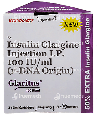 Glaritus New 100iu Cartridges 3ml Pack Of 3 Injections
