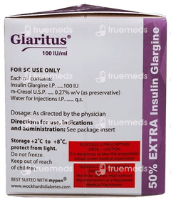 Glaritus New 100iu Cartridges 3ml Pack Of 3 Injections