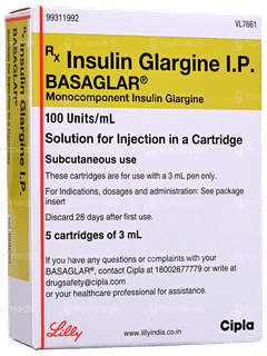 Basaglar 100Iu Cartridges 3Ml Pack Of 5 Injections
