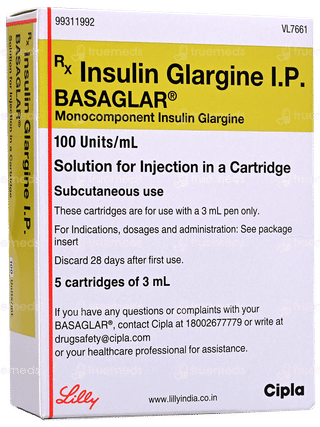 Basaglar 100Iu Cartridges 3Ml Pack Of 5 Injections