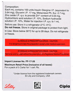 Basaglar 100Iu Cartridges 3Ml Pack Of 5 Injections