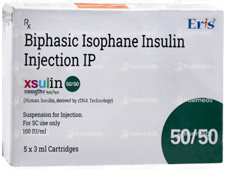 Xsulin 50/50 100iu Cartridges 3ml Pack Of 5 Injections