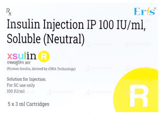 Xsulin R 100Iu Penfill 3Ml Pack Of 5 Injections
