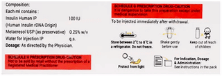 Xsulin R 100Iu Penfill 3Ml Pack Of 5 Injections