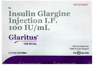 Glaritus 100iu Cartridges 3ml Pack Of 5 Injections