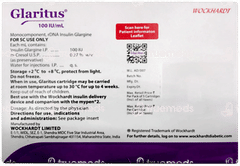 Glaritus 100iu Cartridges 3ml Pack Of 5 Injections