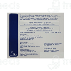 Novomix 30 Penfill 100iu Cartridge 3ml