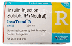 Insutrend R Cartridge 3Ml Pack Of 5 Injection