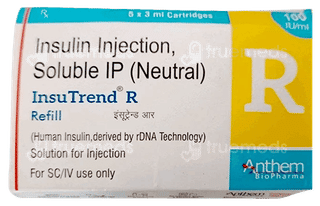 Insutrend R Cartridge 3Ml Pack Of 5 Injection