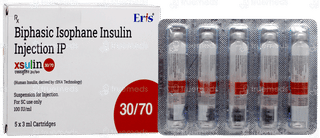 Xsulin 30/70 100Iu Cartridges 3Ml Pack Of 5 Injections