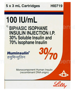 Huminsulin 30/70 100Iu Cartridge 3Ml Huminsulin 30/70 100Iu Cartridge 3Ml