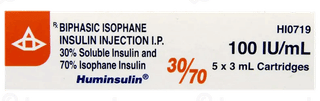 Huminsulin 30/70 100Iu Cartridge 3Ml