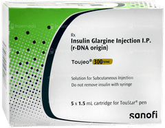 Toujeo 300iu Cartridges 1.5ml Pack Of 5 Injections