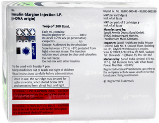 Toujeo 300iu Cartridges 1.5ml Pack Of 5 Injections