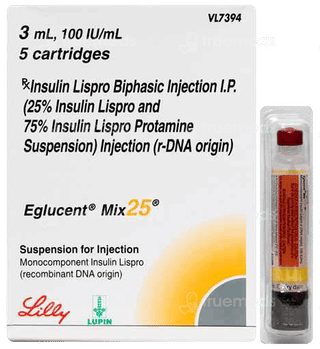 Eglucent Mix 25 100iu Cartridge 3ml