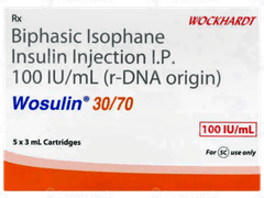 Wosulin 30/70 100Iu Cartridges 3Ml Pack Of 5 Injections