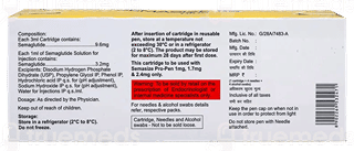 Semasize Plus 2.4Mg Cartridge 3Ml With 4 Needles