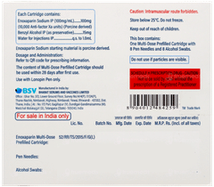 Lonopin Multi Dose Prefilled Cartridge 3Ml With 8 Pen Needles & Alcohol Swab