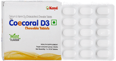 Coecoral D3 Mint Flavour Chewable Tablet 15