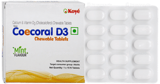 Coecoral D3 Mint Flavour Chewable Tablet 15