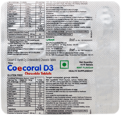 Coecoral D3 Mint Flavour Chewable Tablet 15